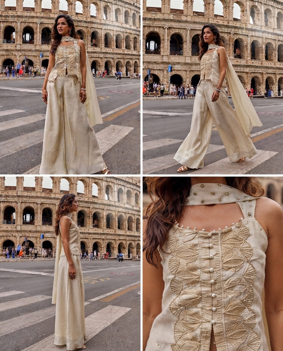 Classy Elegant Most Loved Designer Fusion Wear set For Women
