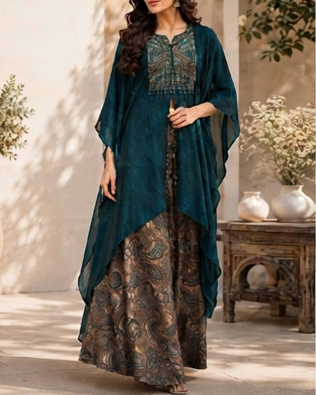 Classy Elegant Most Loved Designer Fusion Wear set For Women
