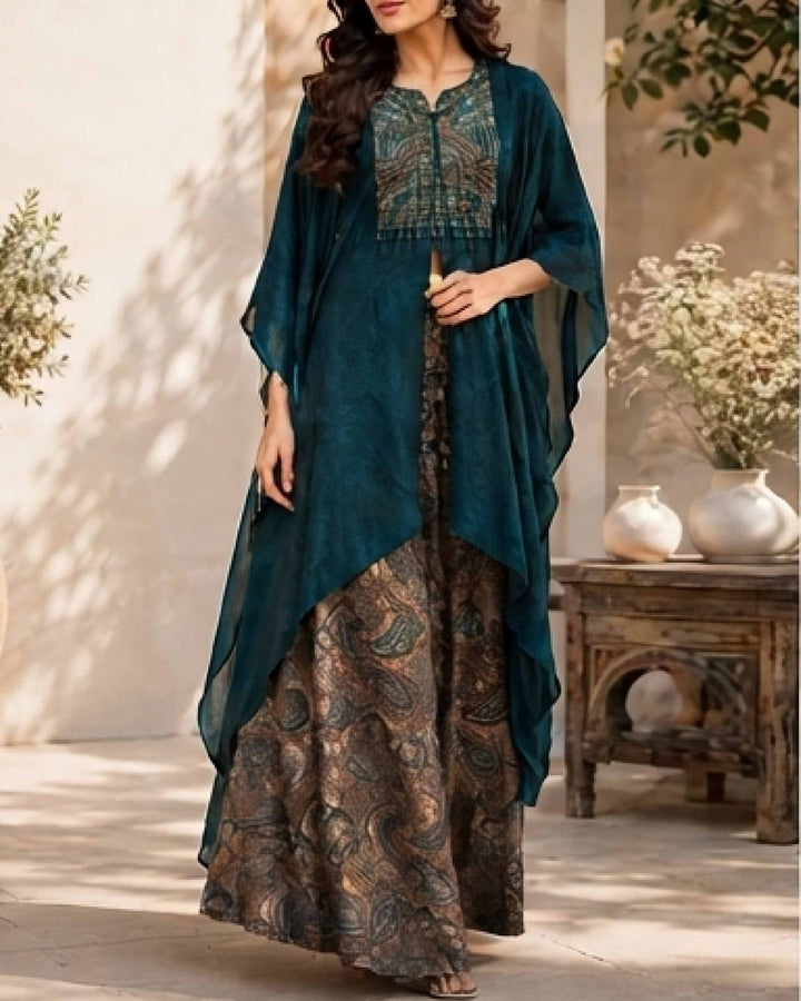 Classy Elegant Most Loved Designer Fusion Wear set For Women