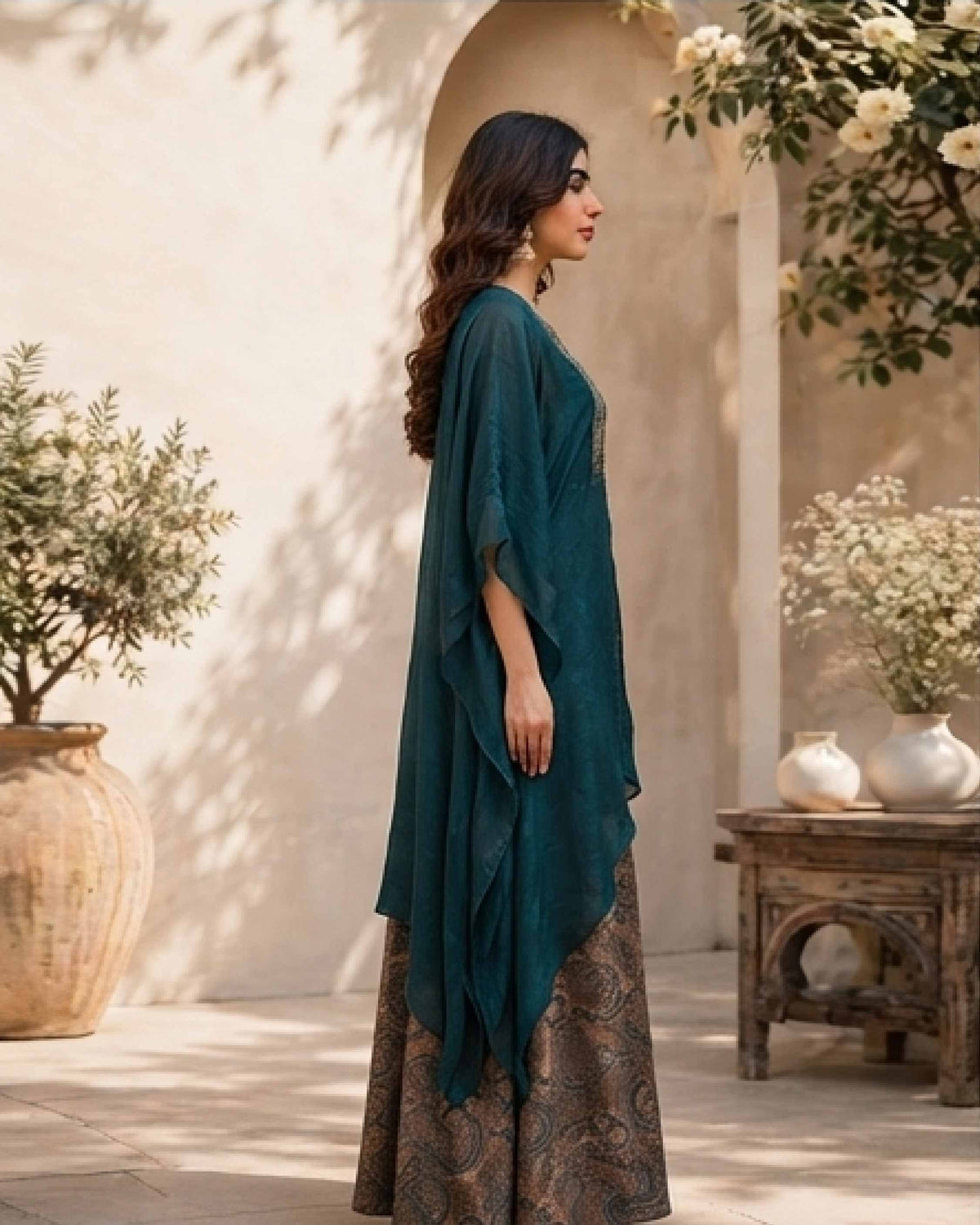 Classy Elegant Most Loved Designer Fusion Wear set For Women