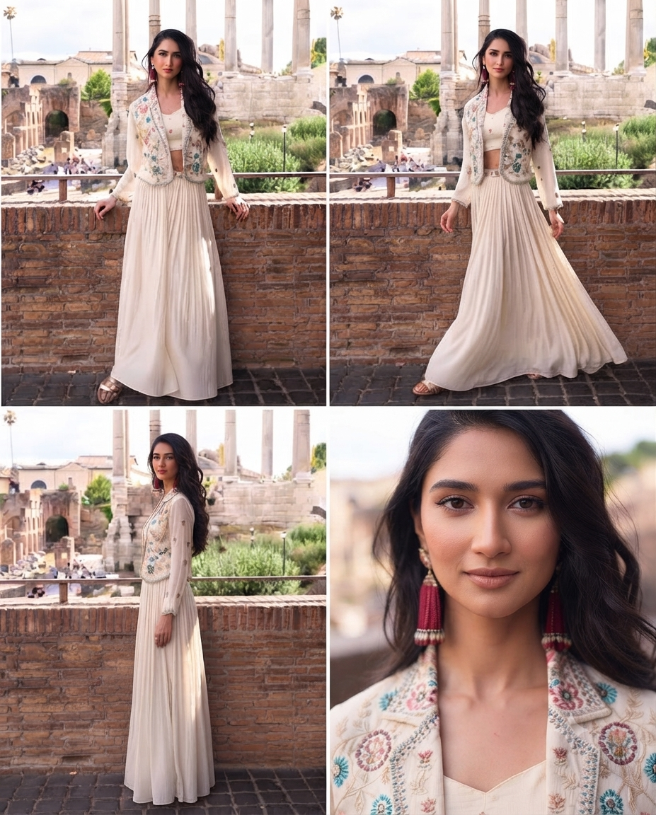 Classy Elegant Most Loved Designer Fusion Wear set For Women