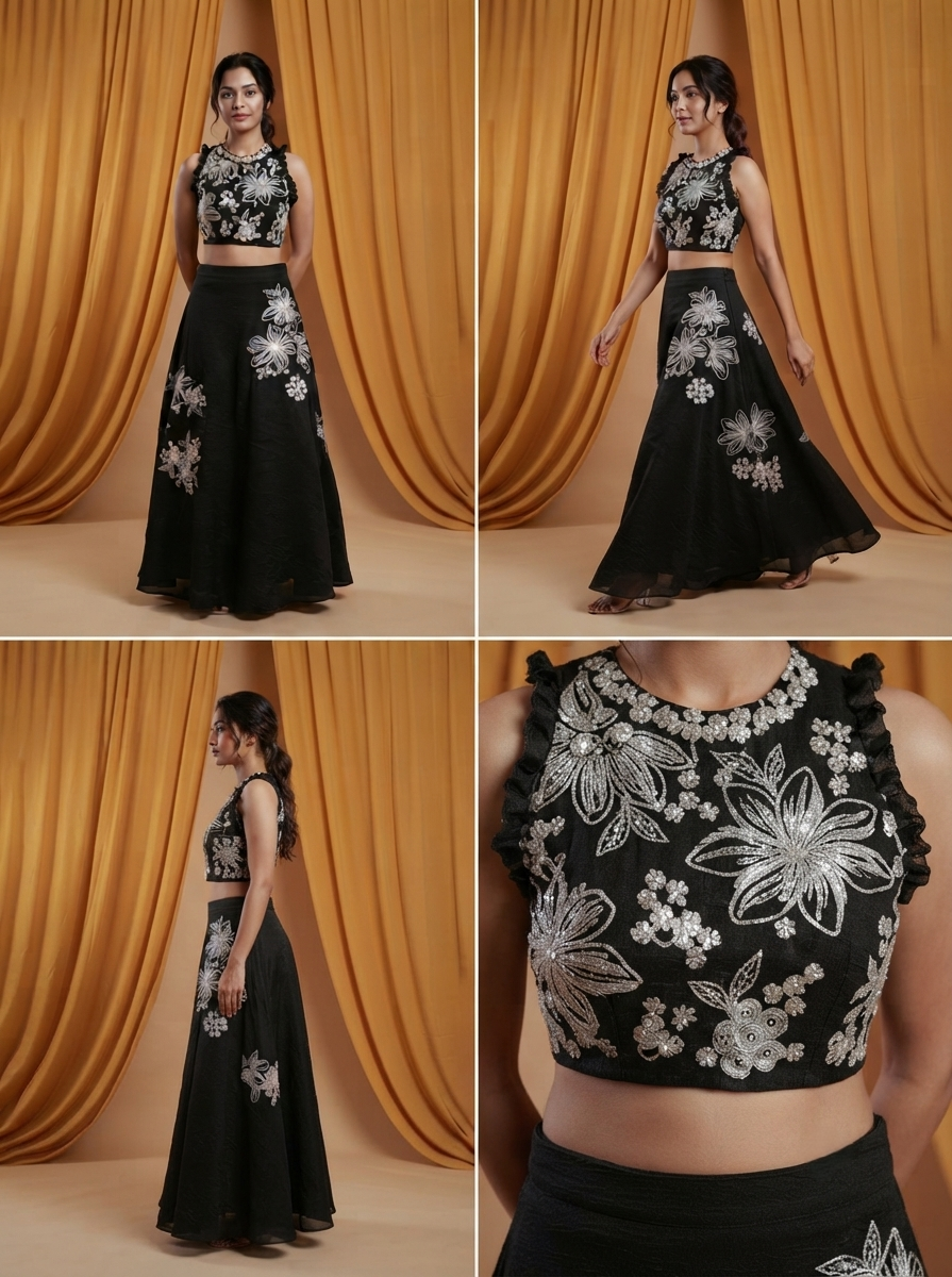 Classy Elegant Most Loved Designer Fusion Wear set For Women