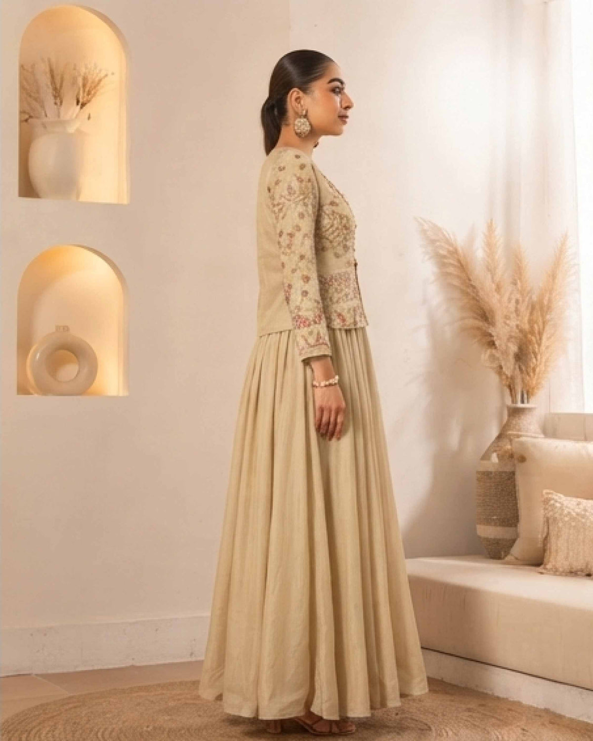 Classy Elegant Most Loved Designer Fusion Wear set For Women