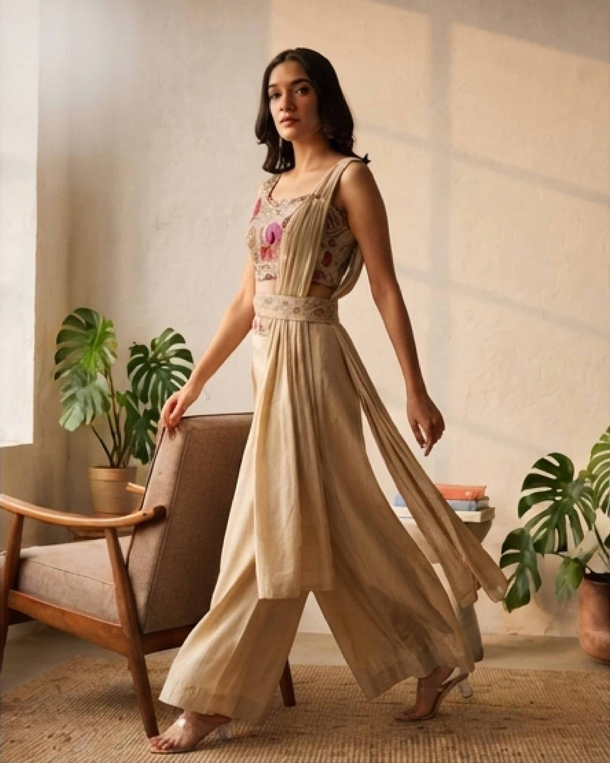 Classy Elegant Most Loved Designer Fusion Wear set For Women