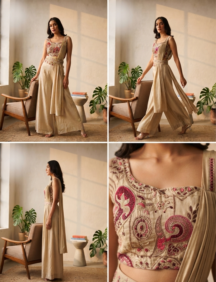 Classy Elegant Most Loved Designer Fusion Wear set For Women