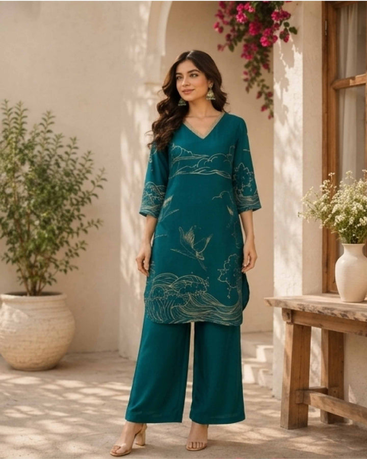 Classy Elegant Most Loved Designer Co-ord set For Women