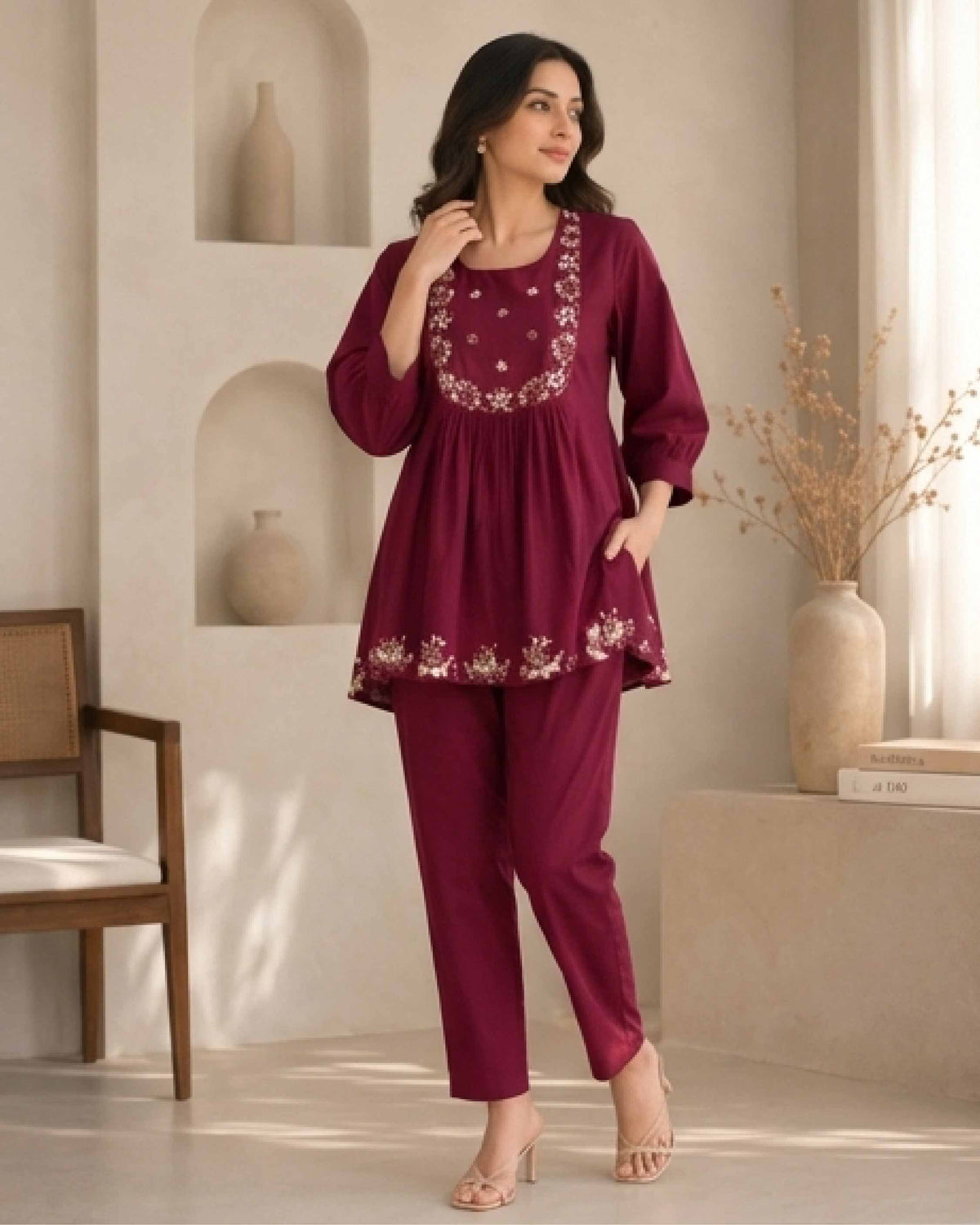 Classy Elegant Most Loved Designer Co-ord set For Women