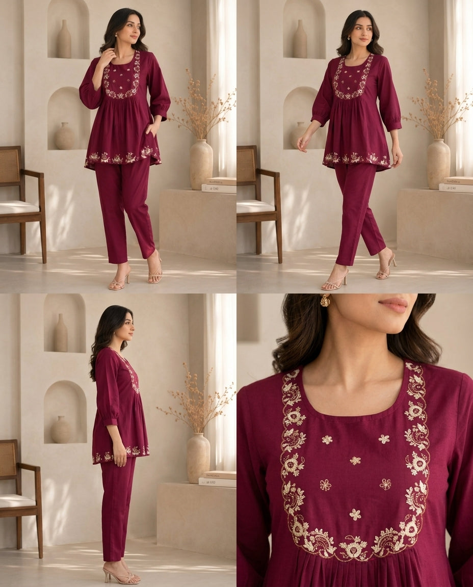 Classy Elegant Most Loved Designer Co-ord set For Women