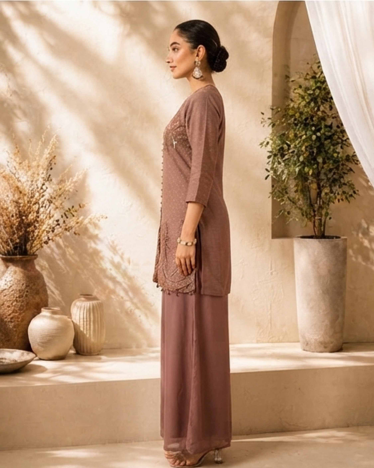 Classy Elegant Most Loved Designer Fusion Wear set For Women