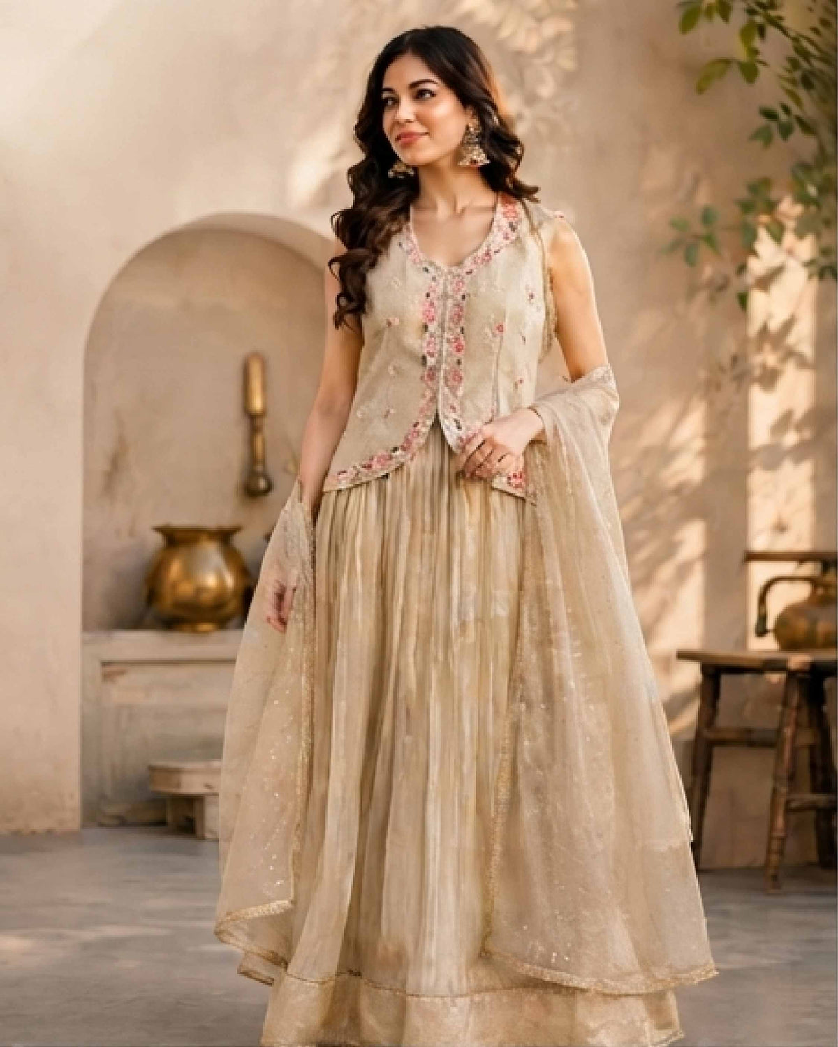 Classy Elegant Most Loved Designer Fusion Wear set For Women