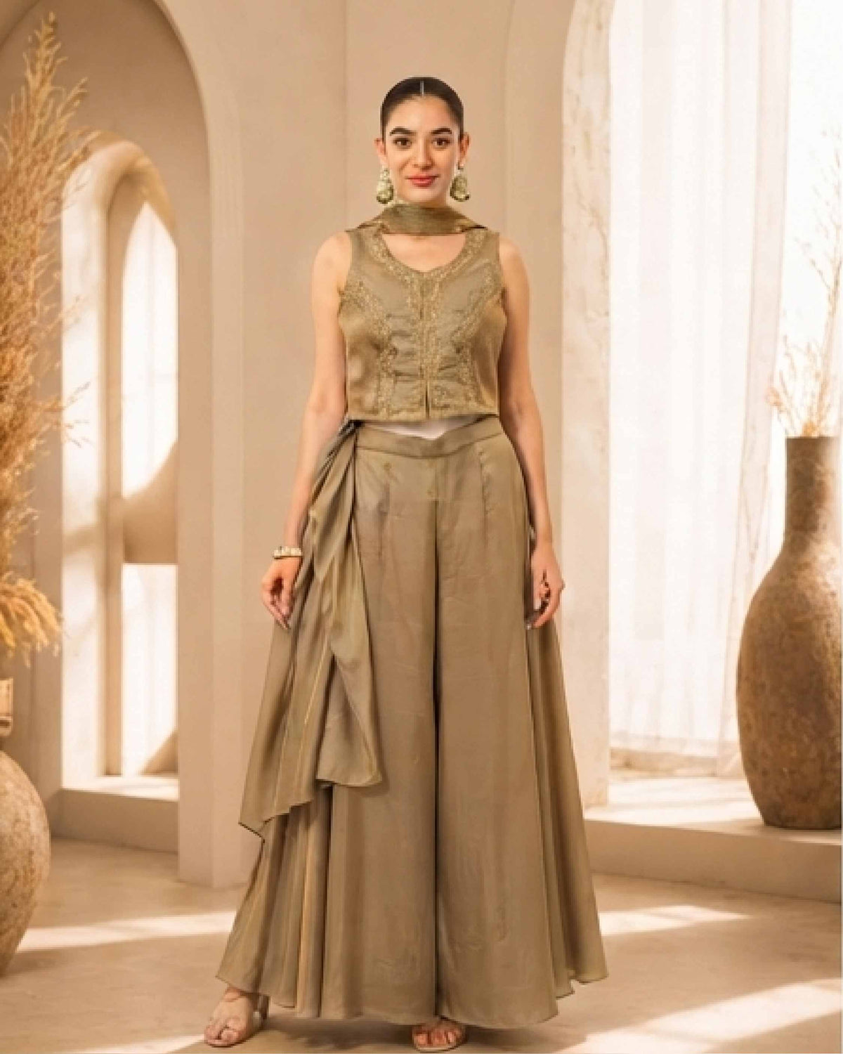 Classy Elegant Most Loved Designer Fusion Wear set For Women