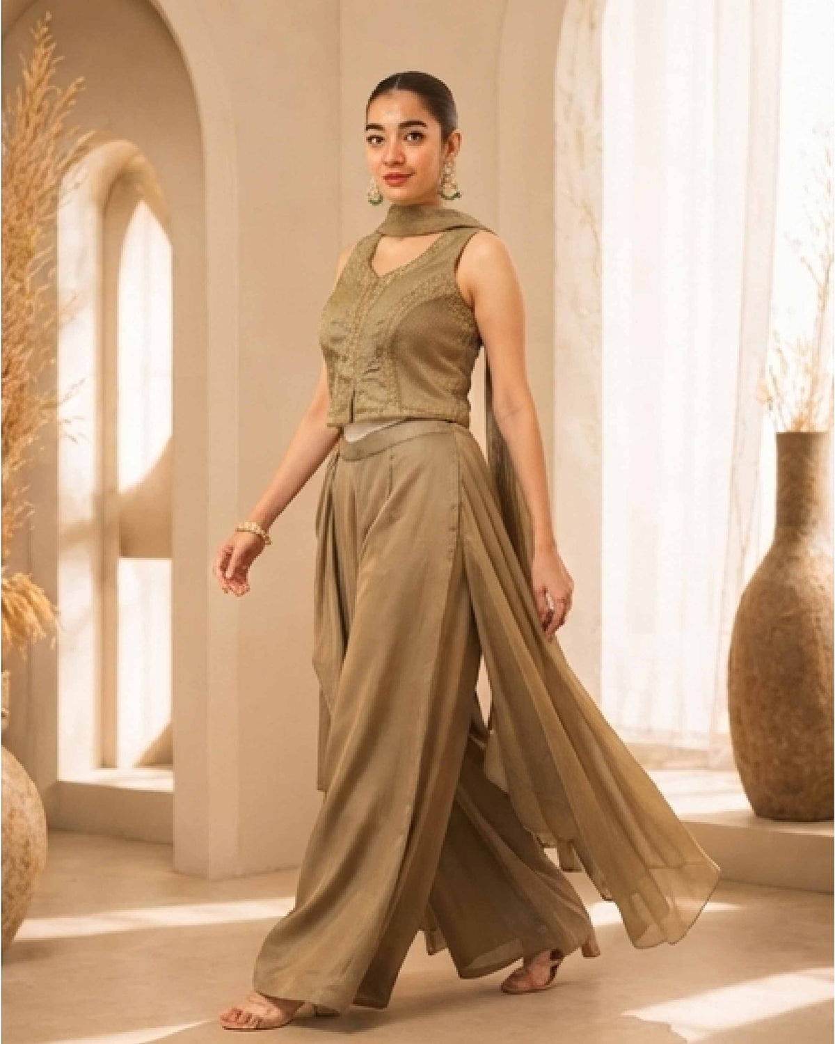 Classy Elegant Most Loved Designer Fusion Wear set For Women