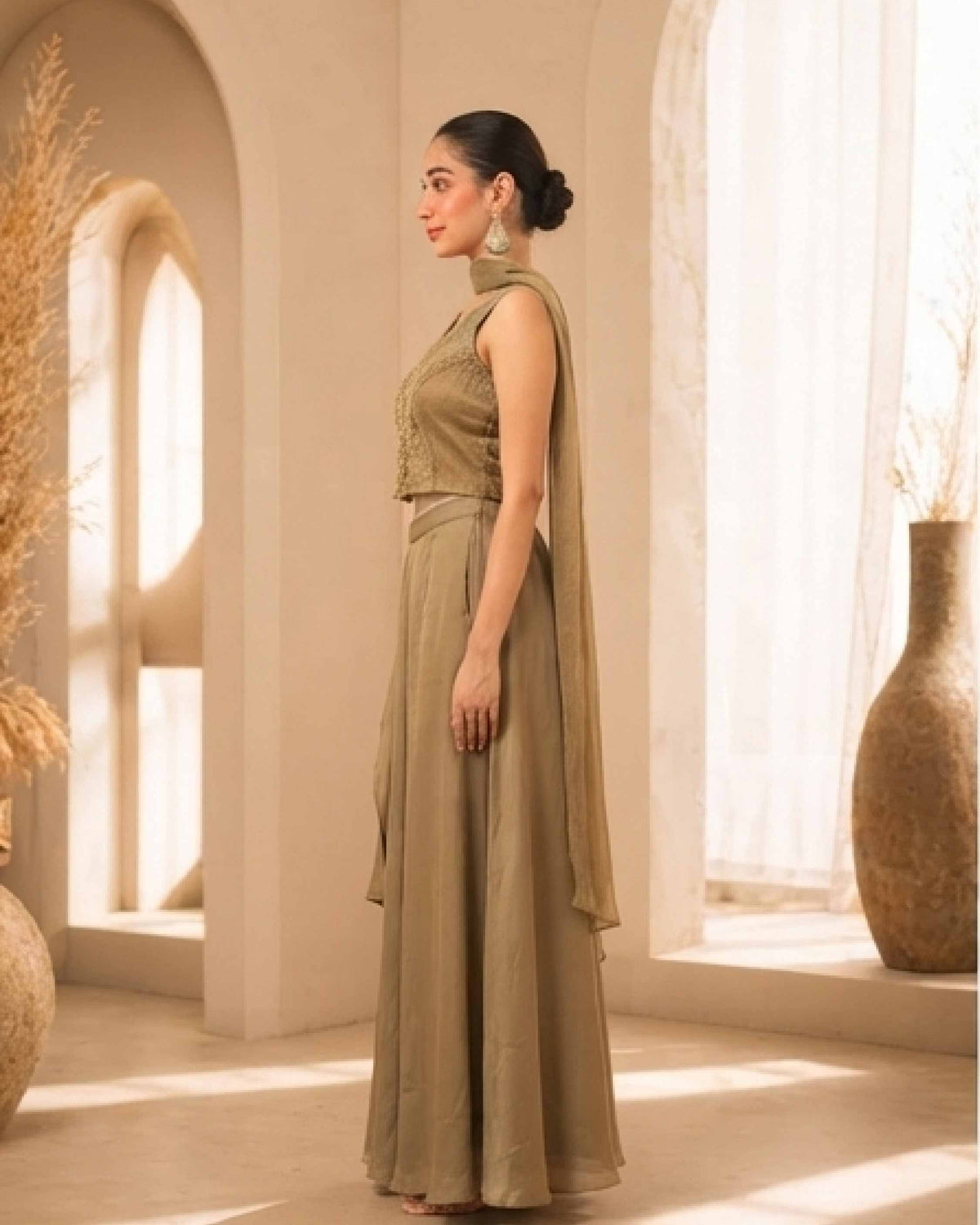 Classy Elegant Most Loved Designer Fusion Wear set For Women