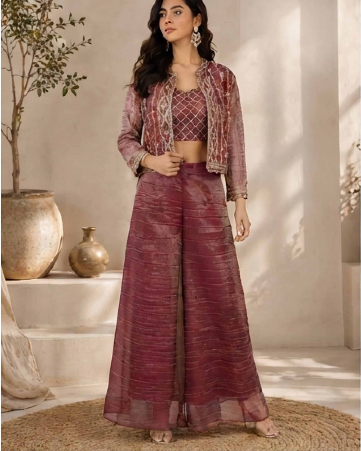Classy Elegant Most Loved Designer Fusion Wear set For Women