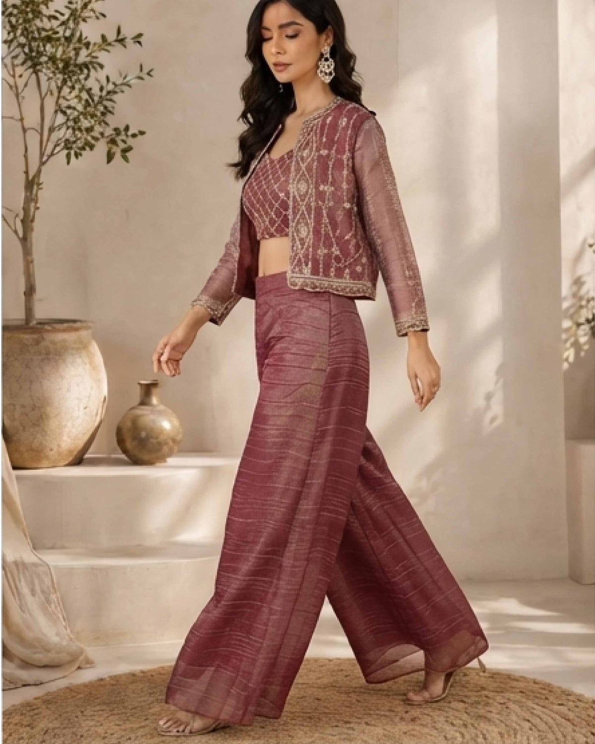 Classy Elegant Most Loved Designer Fusion Wear set For Women