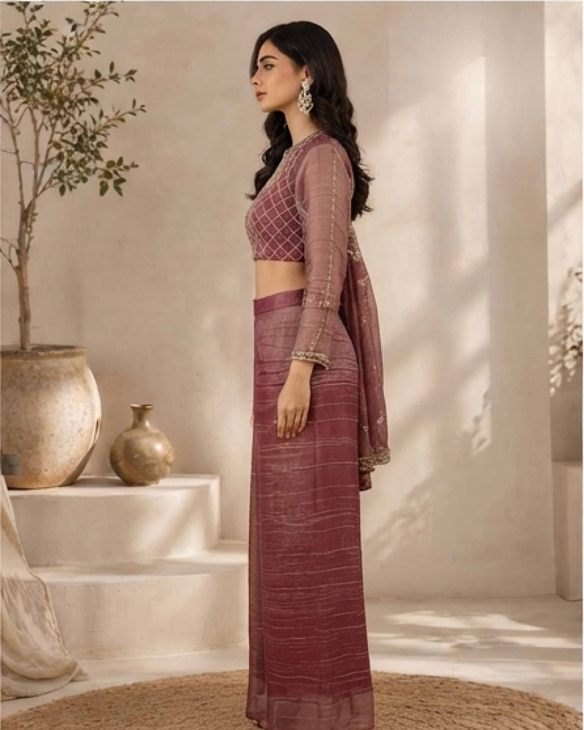 Classy Elegant Most Loved Designer Fusion Wear set For Women