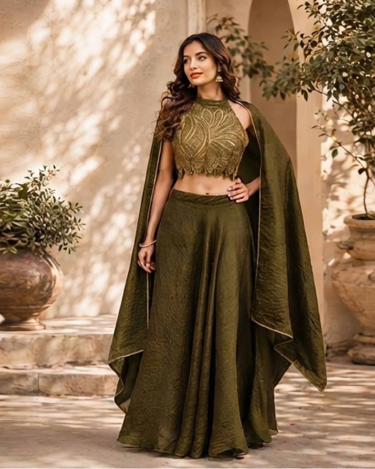Classy Elegant Most Loved Designer Fusion Wear set For Women