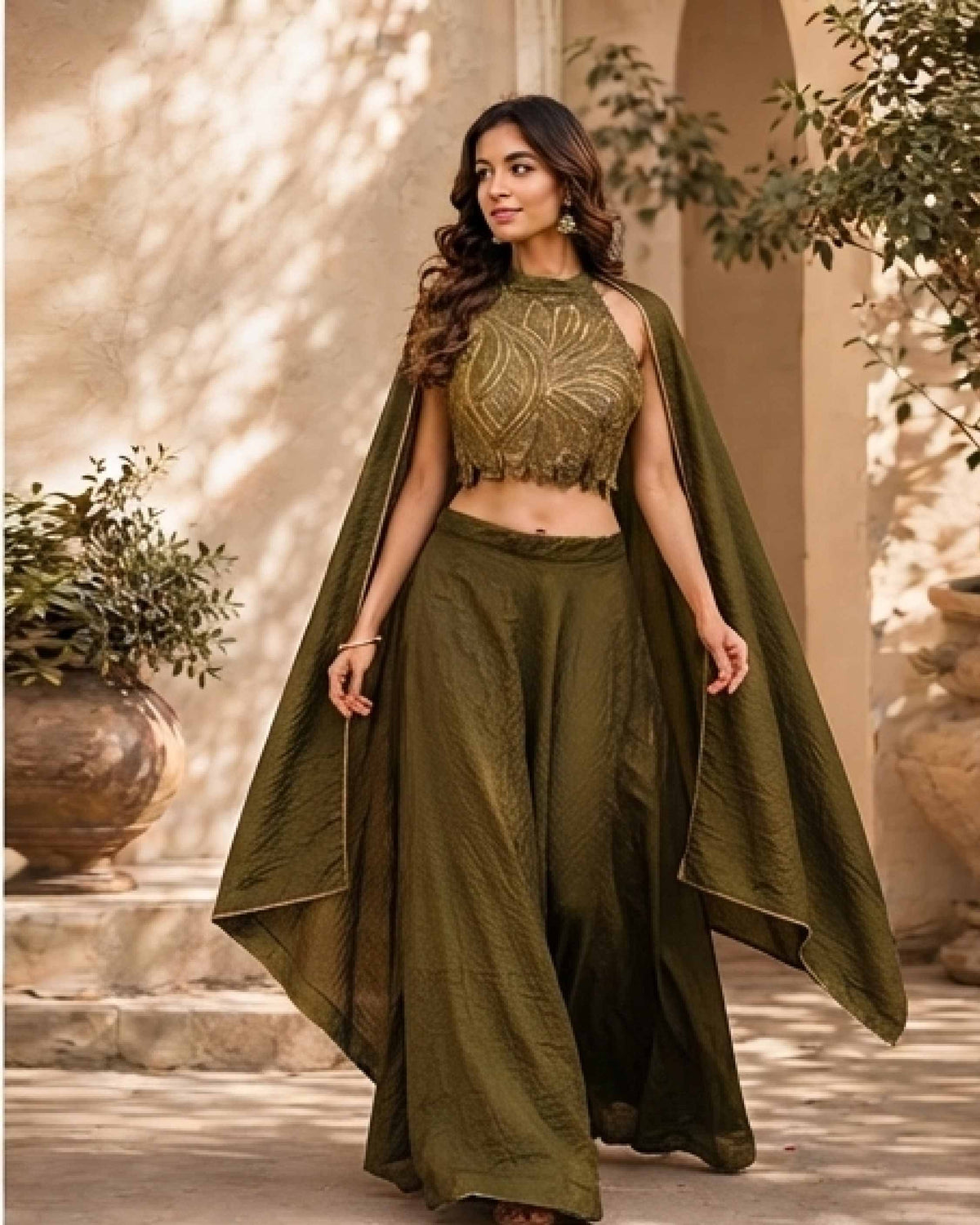 Classy Elegant Most Loved Designer Fusion Wear set For Women