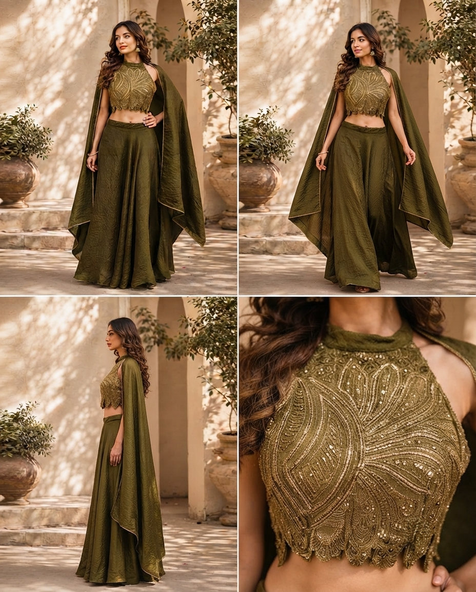Classy Elegant Most Loved Designer Fusion Wear set For Women