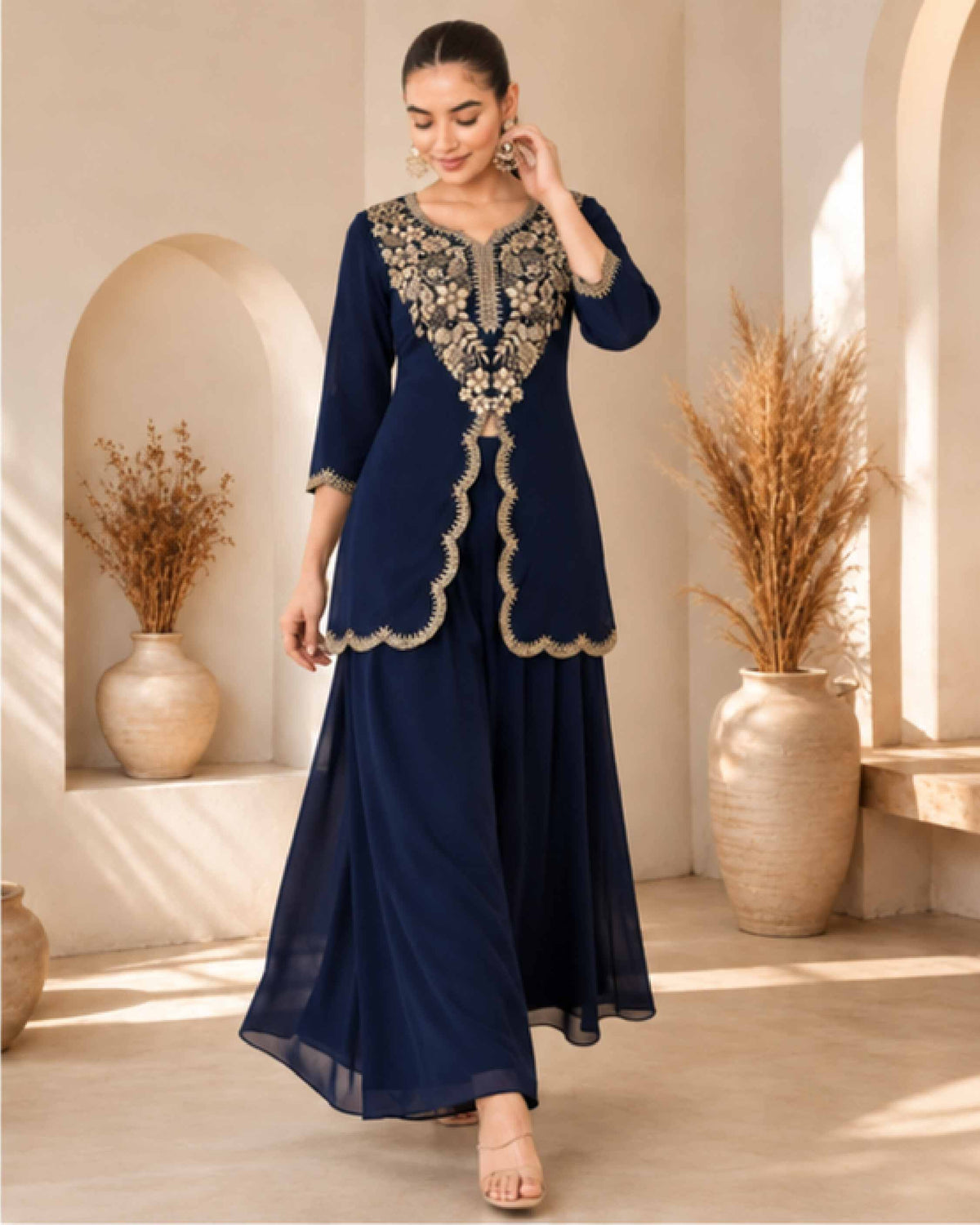 Classy Elegant Most Loved Designer Indo-western wear set For Women