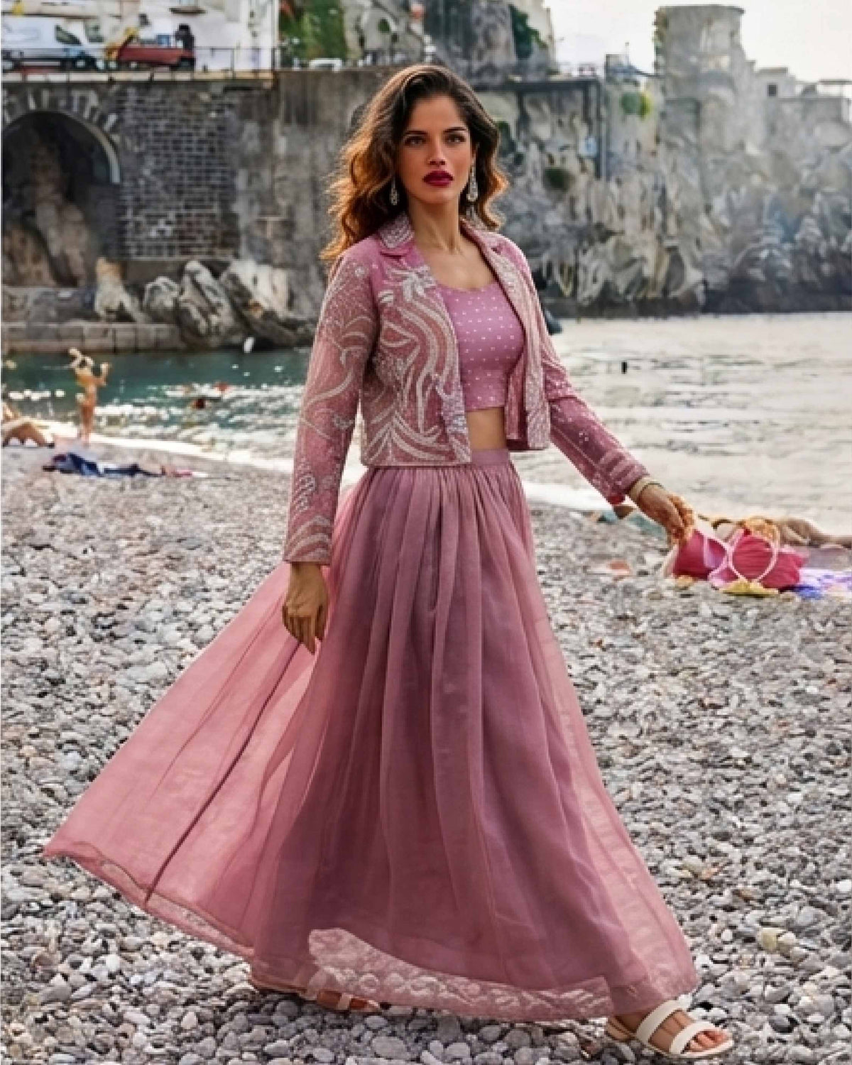 Classy Elegant Most Loved Designer Fusion Wear set For Women