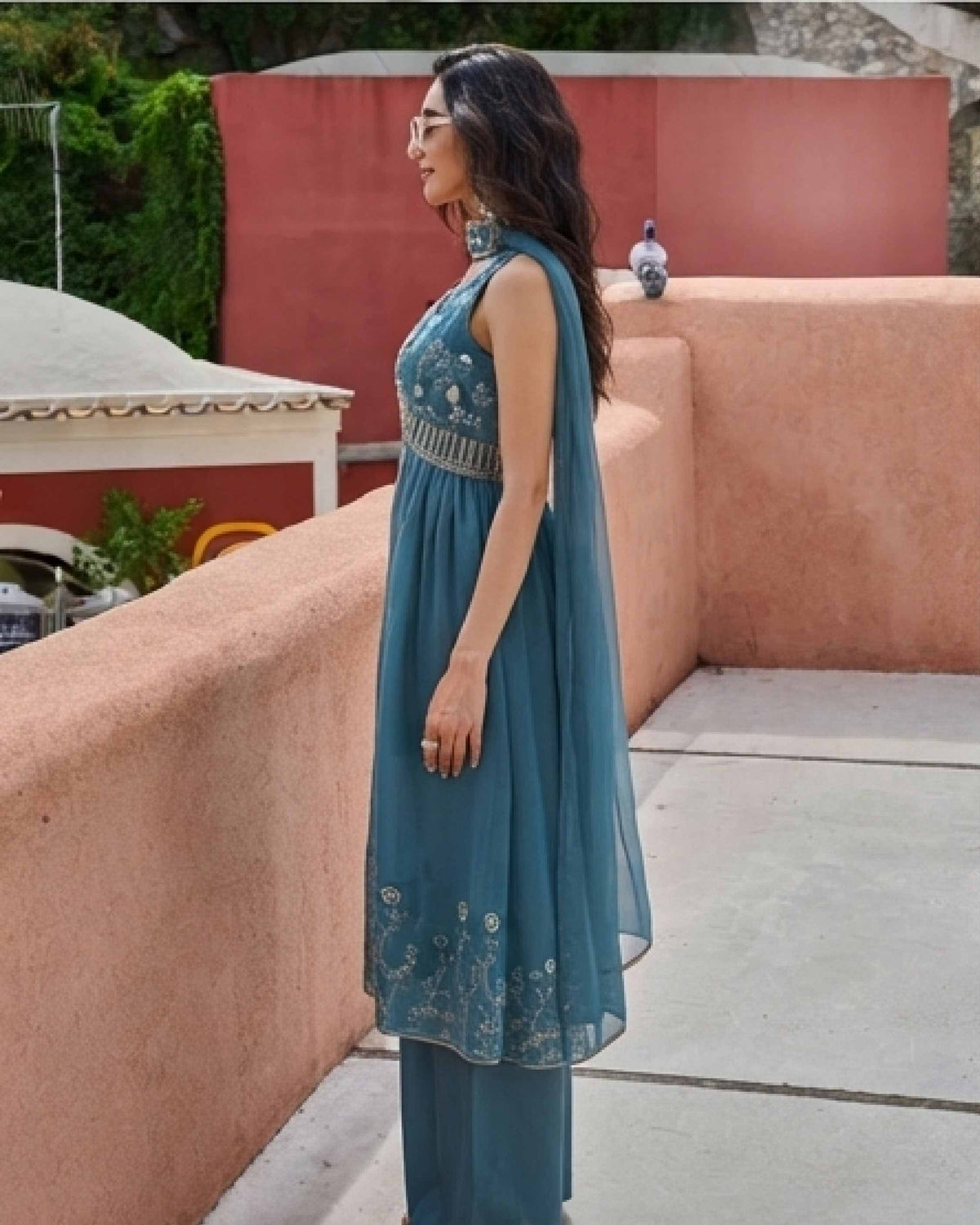 Classy Elegant Most Loved Designer Fusion Wear set For Women