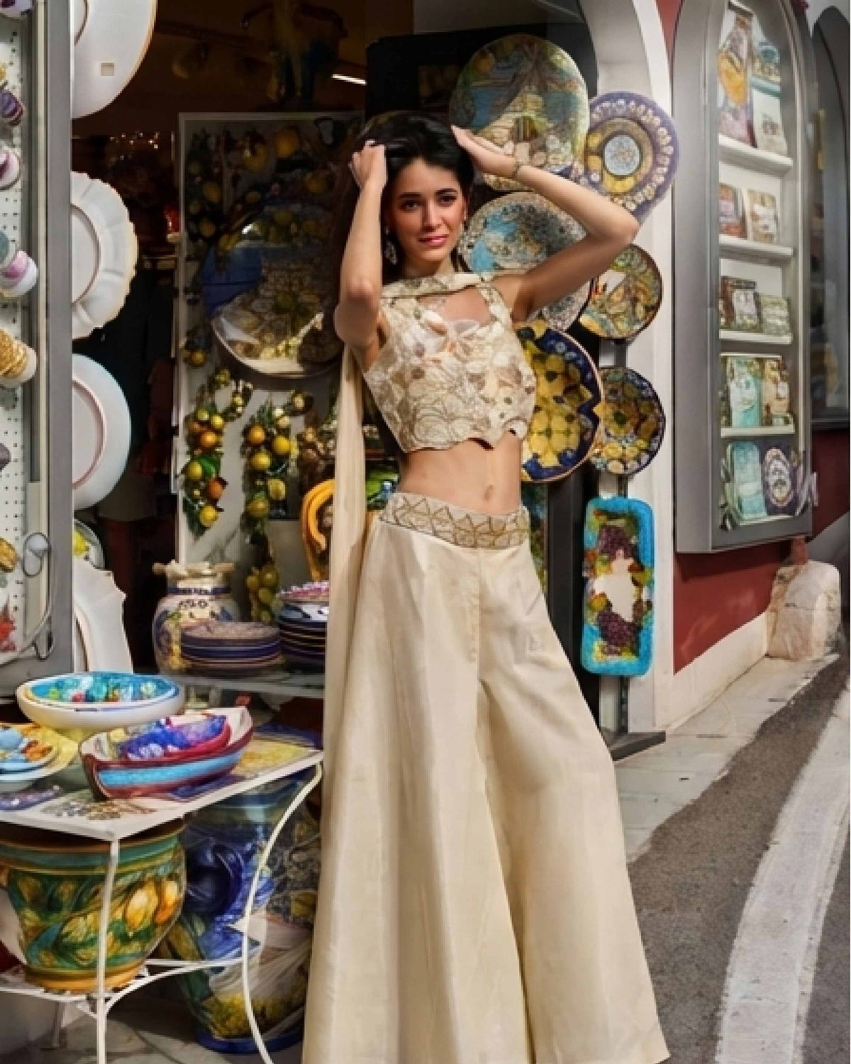Classy Elegant Most Loved Designer Fusion Wear set For Women