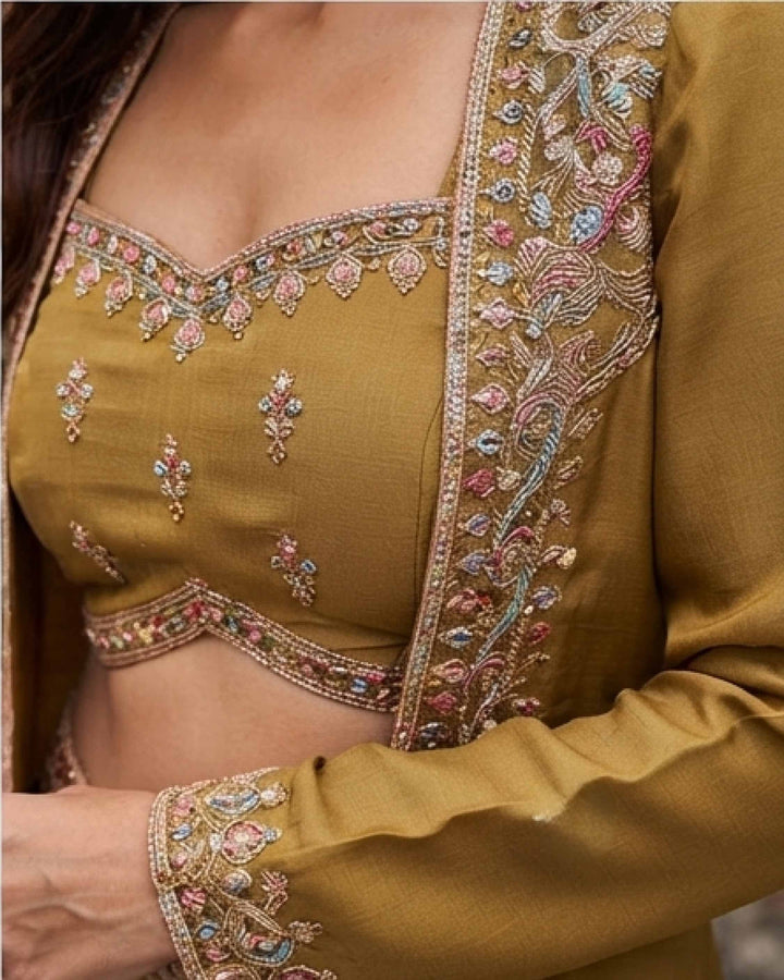 Classy Elegant Most Loved Designer Fusion Wear set For Women