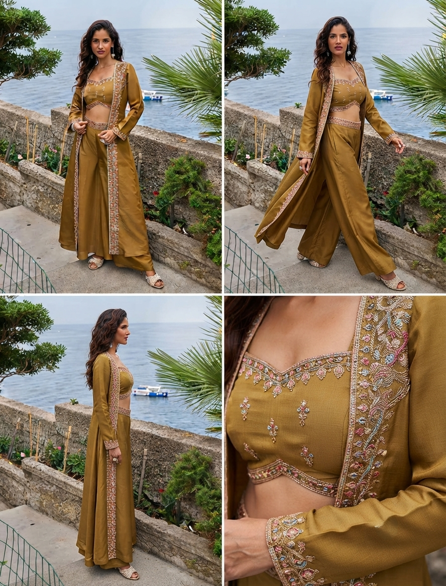 Classy Elegant Most Loved Designer Fusion Wear set For Women