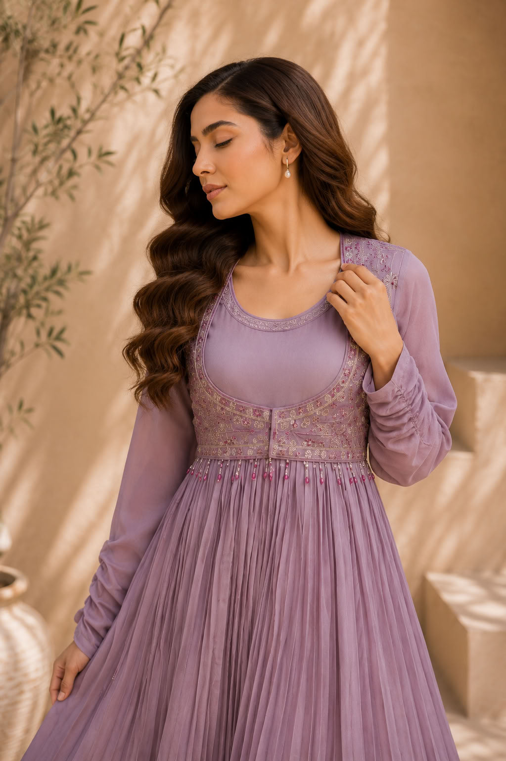 Classy Elegant Most Loved Designer Fusion Wear set For Women