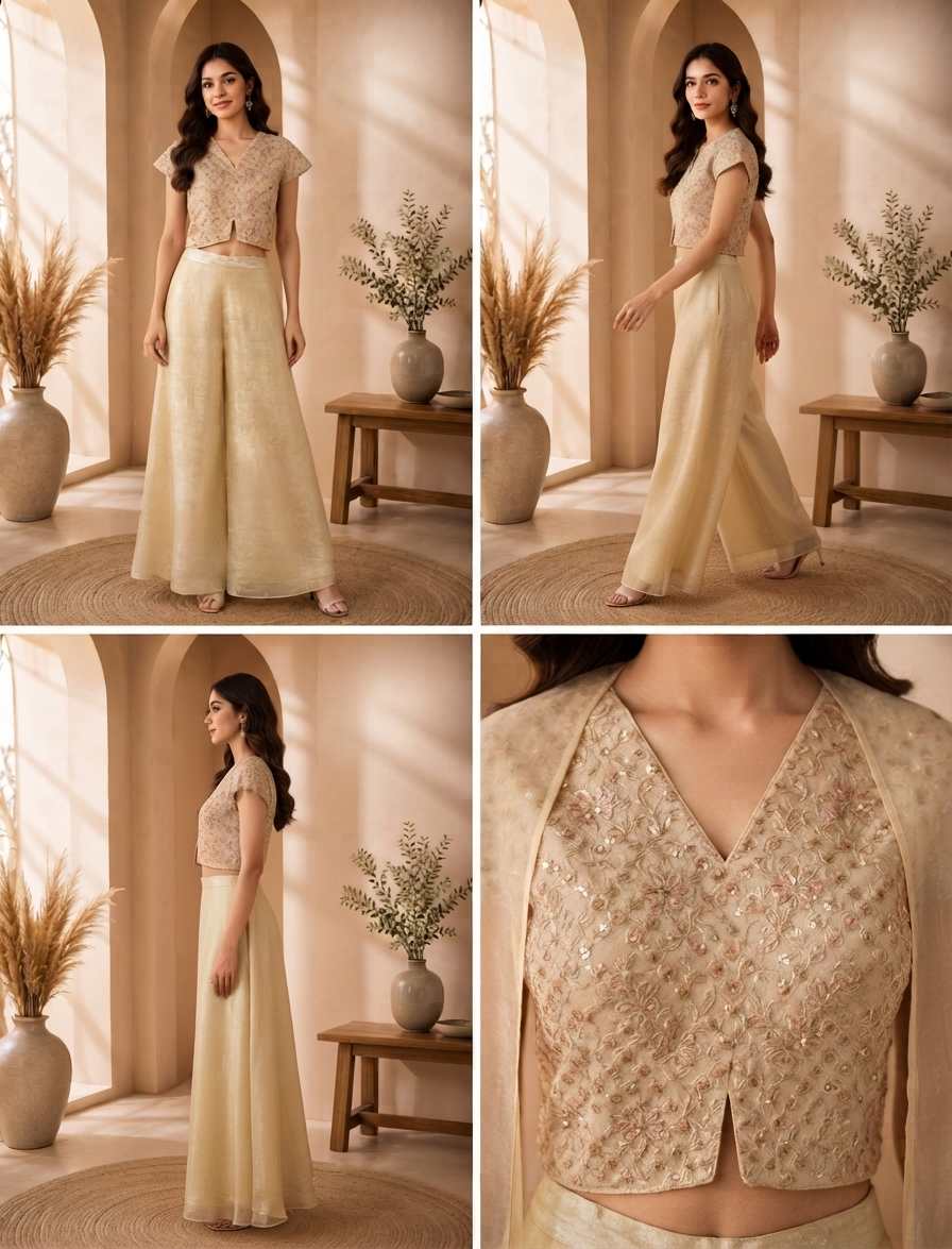 Classy Elegant Most Loved Designer Fusion Wear set For Women