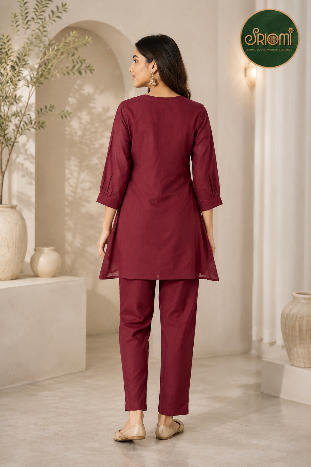 Embroidered  Kurta Pant Set