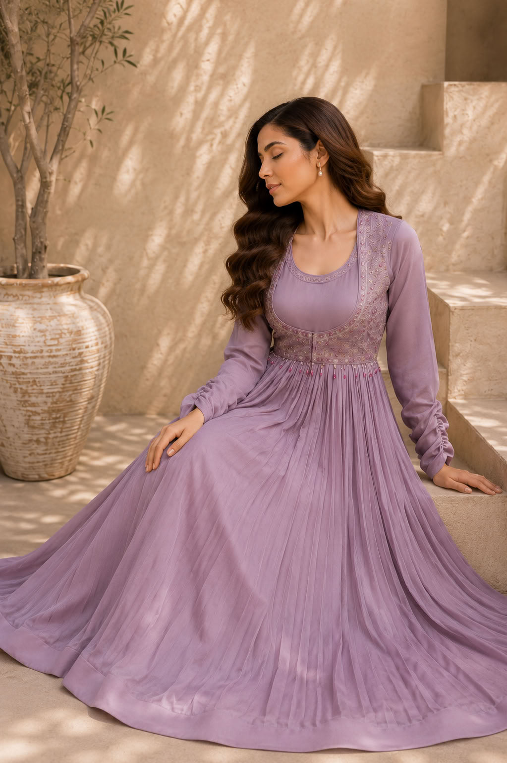 Classy Elegant Most Loved Designer Fusion Wear set For Women