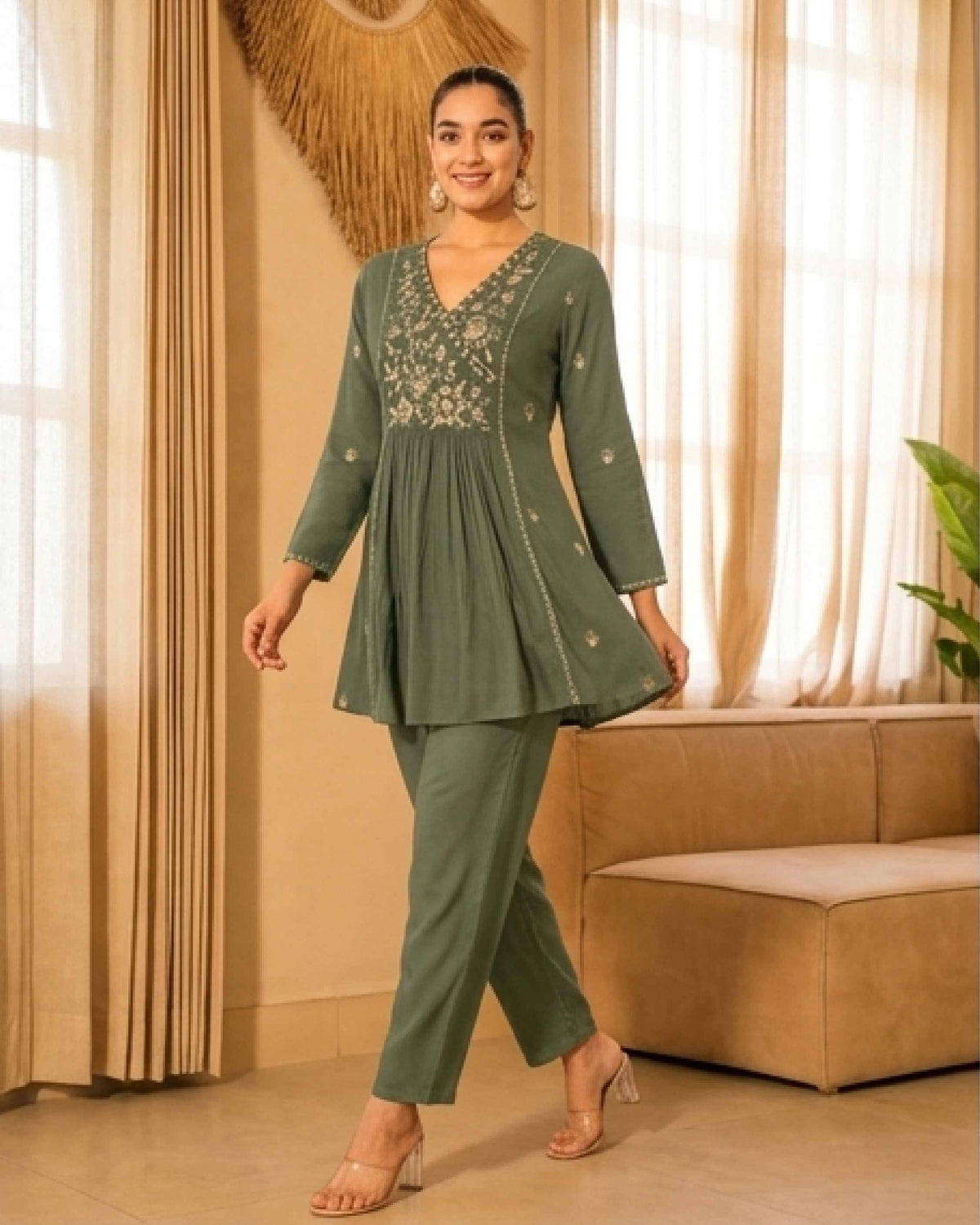 Classy Elegant Most Loved Designer Co-ord set For Women