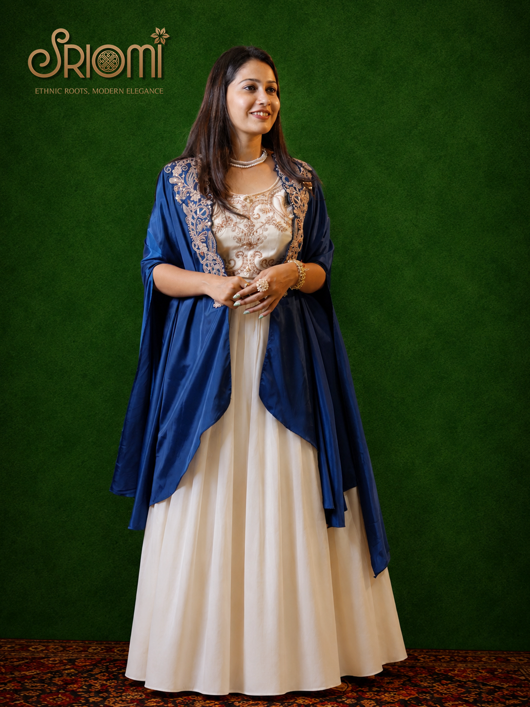 Designer Shrug & Flared Skirt Set
