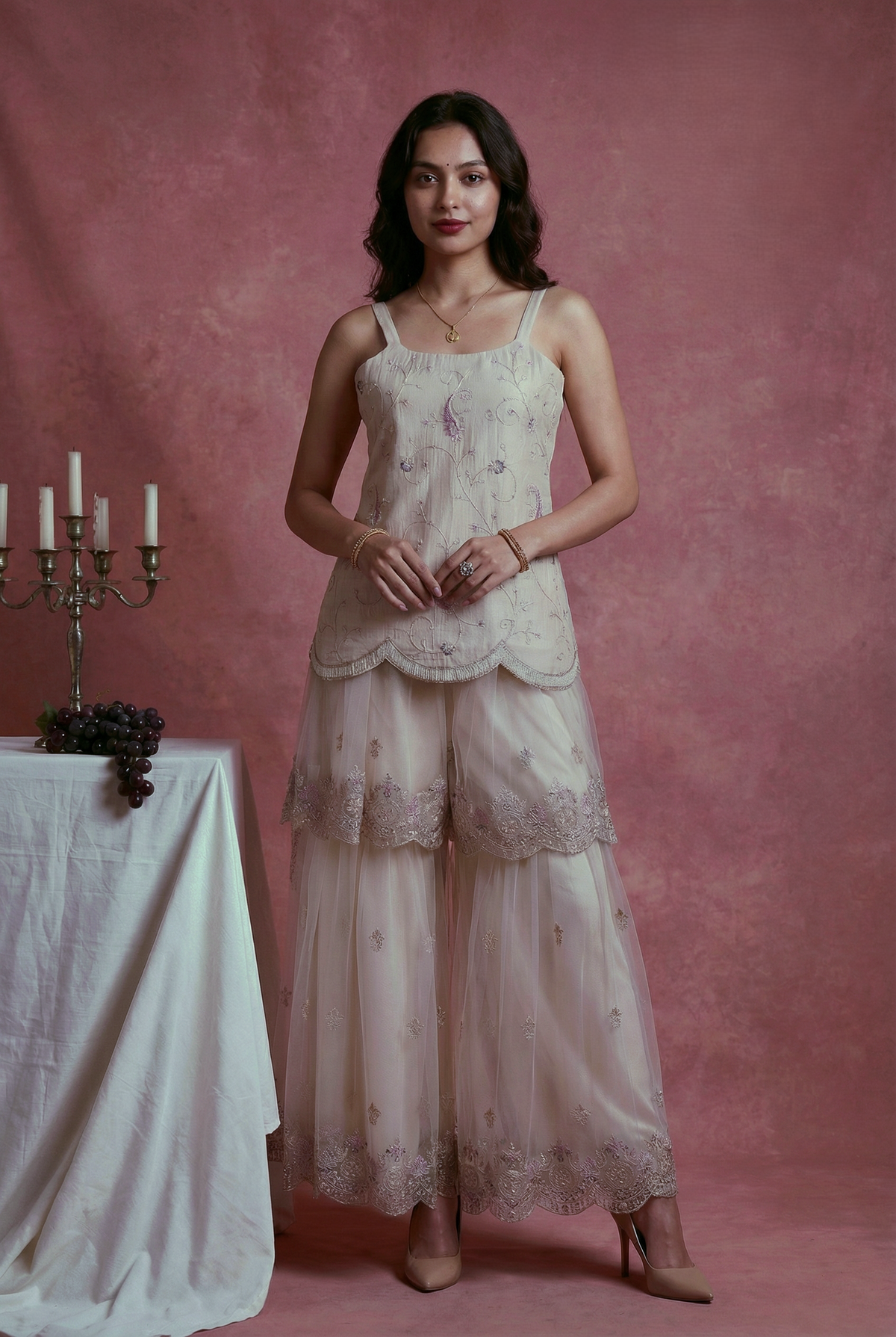 Classy Elegant Most Loved Designer Fusion Wear set For Women