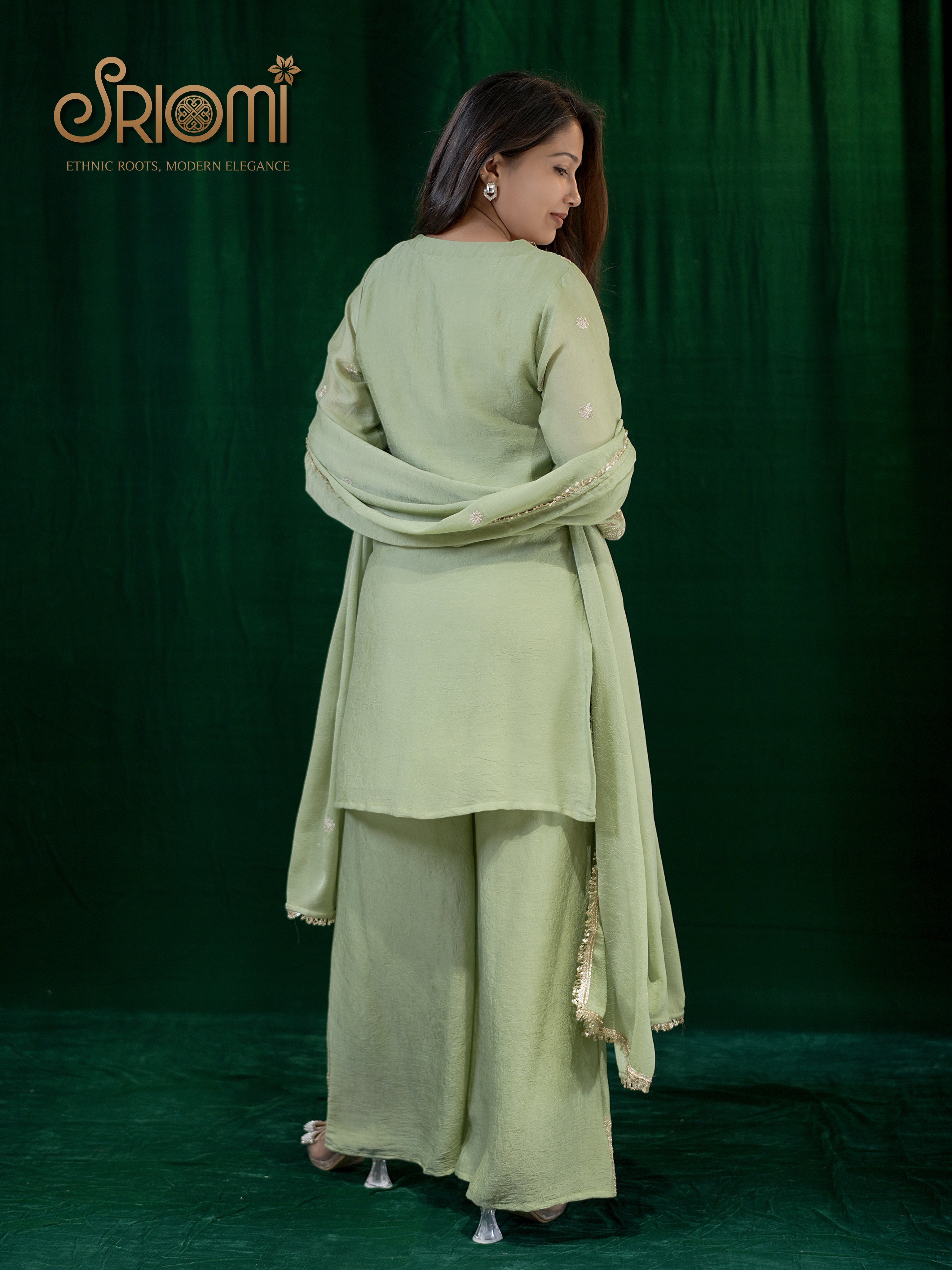 Embroidered Suit Set with Dupatta