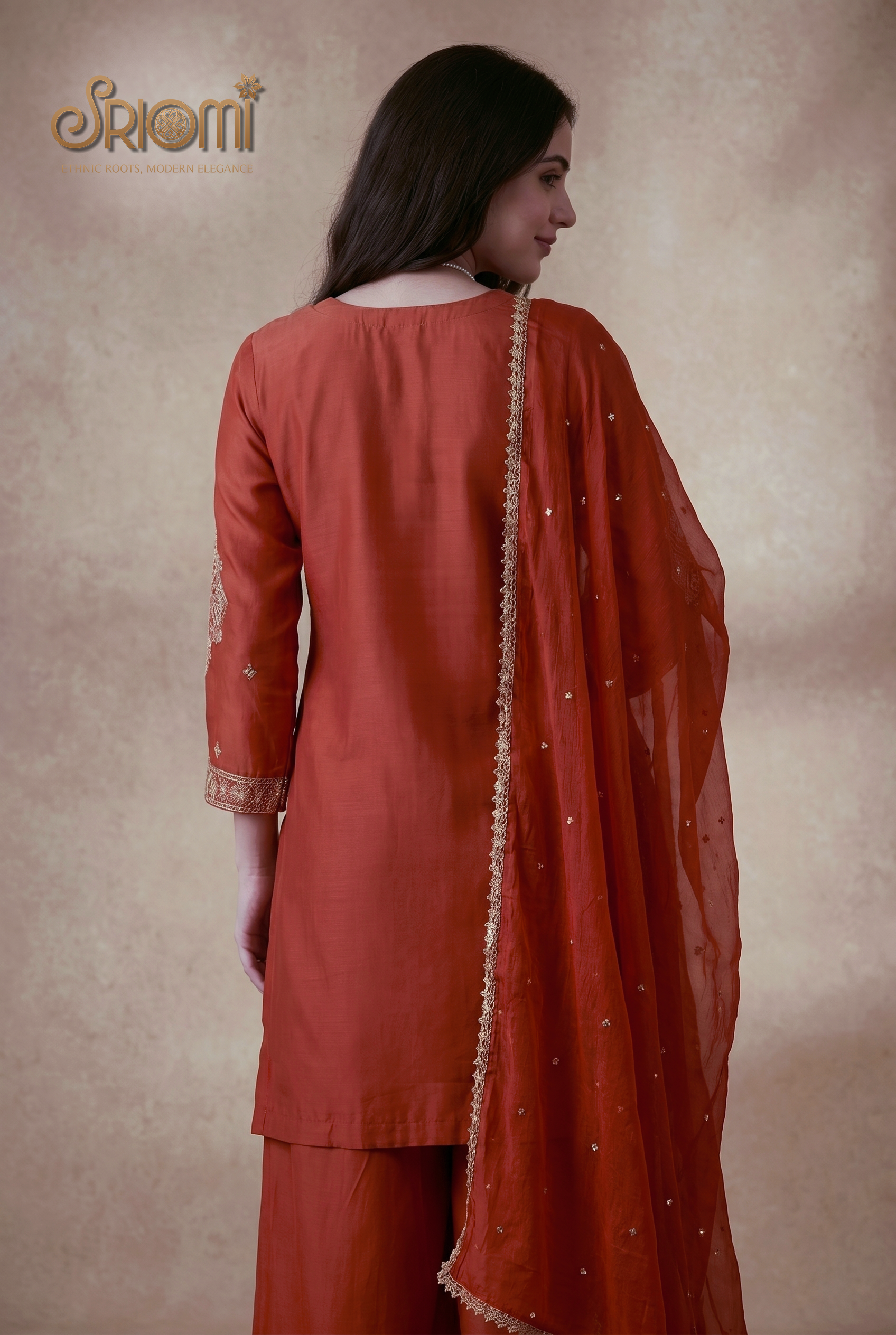 Embroidered Palazzo Suit Set