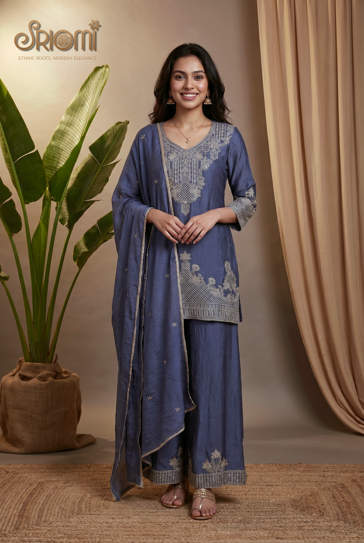 wedding wear salwar suit with sequence work