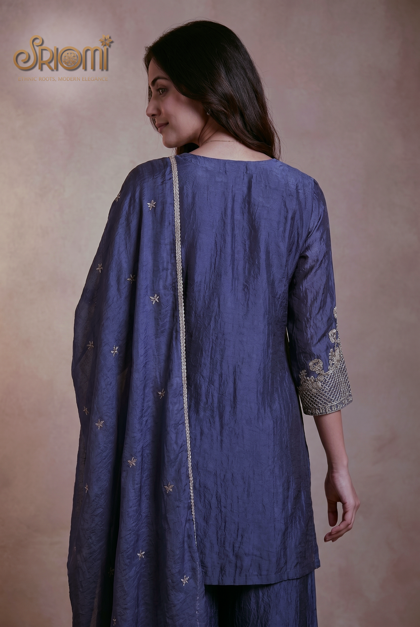 Embroidered Palazzo Suit Set