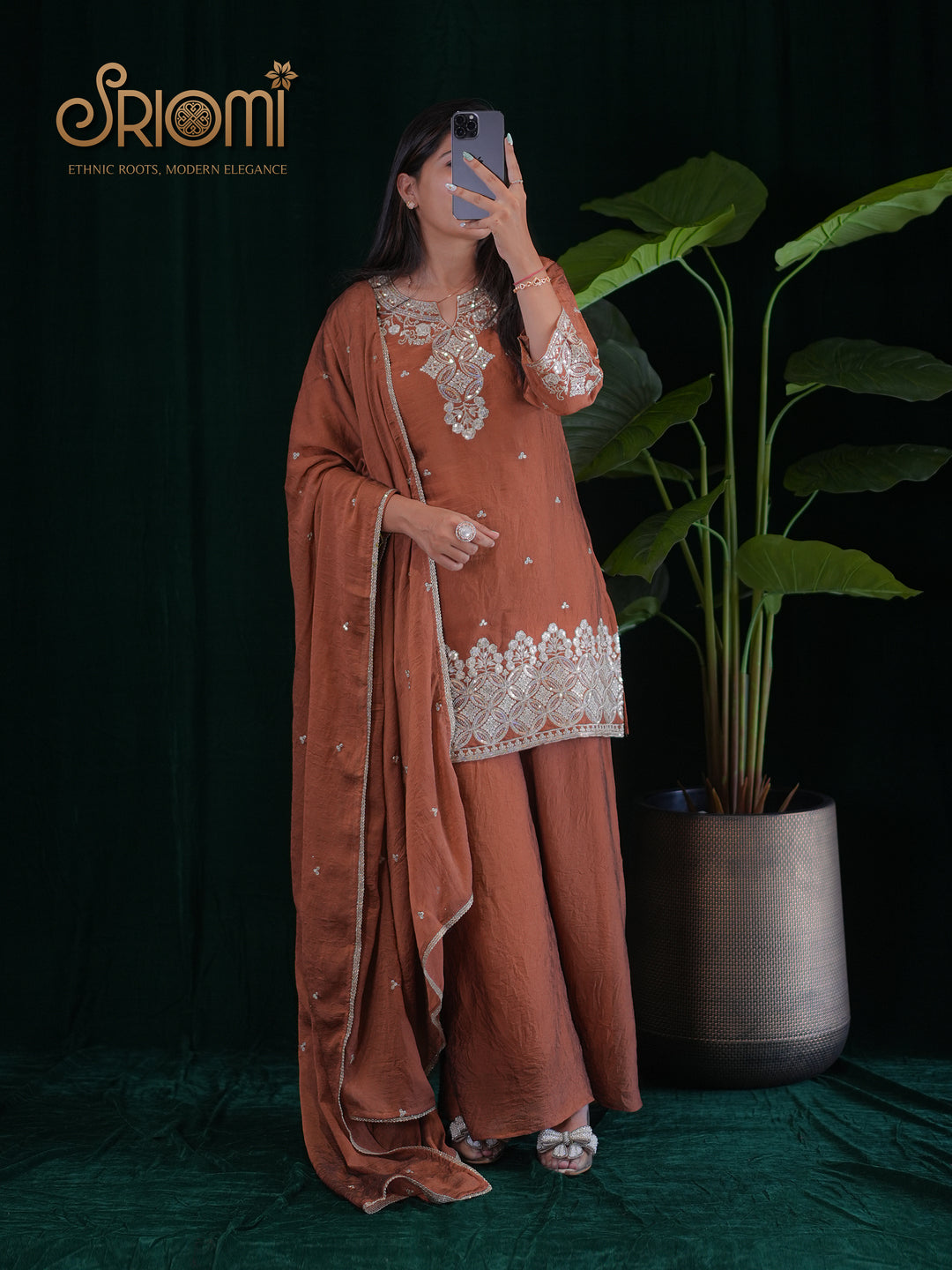 Kurta Palazzo Set with Dupatta