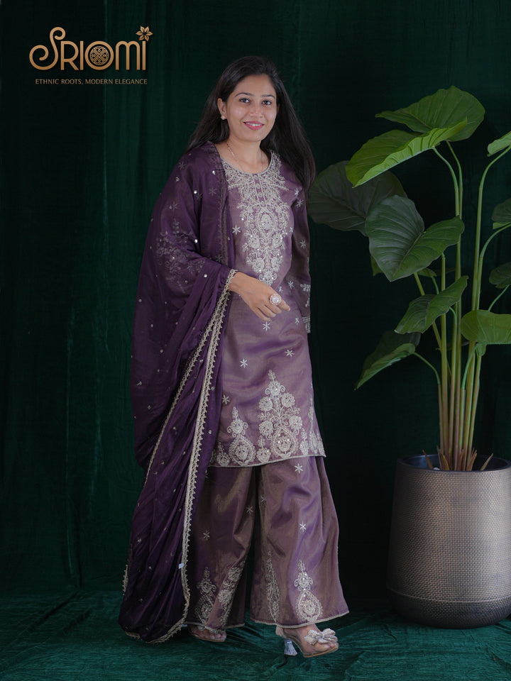 Kurta Palazzo Set with Dupatta