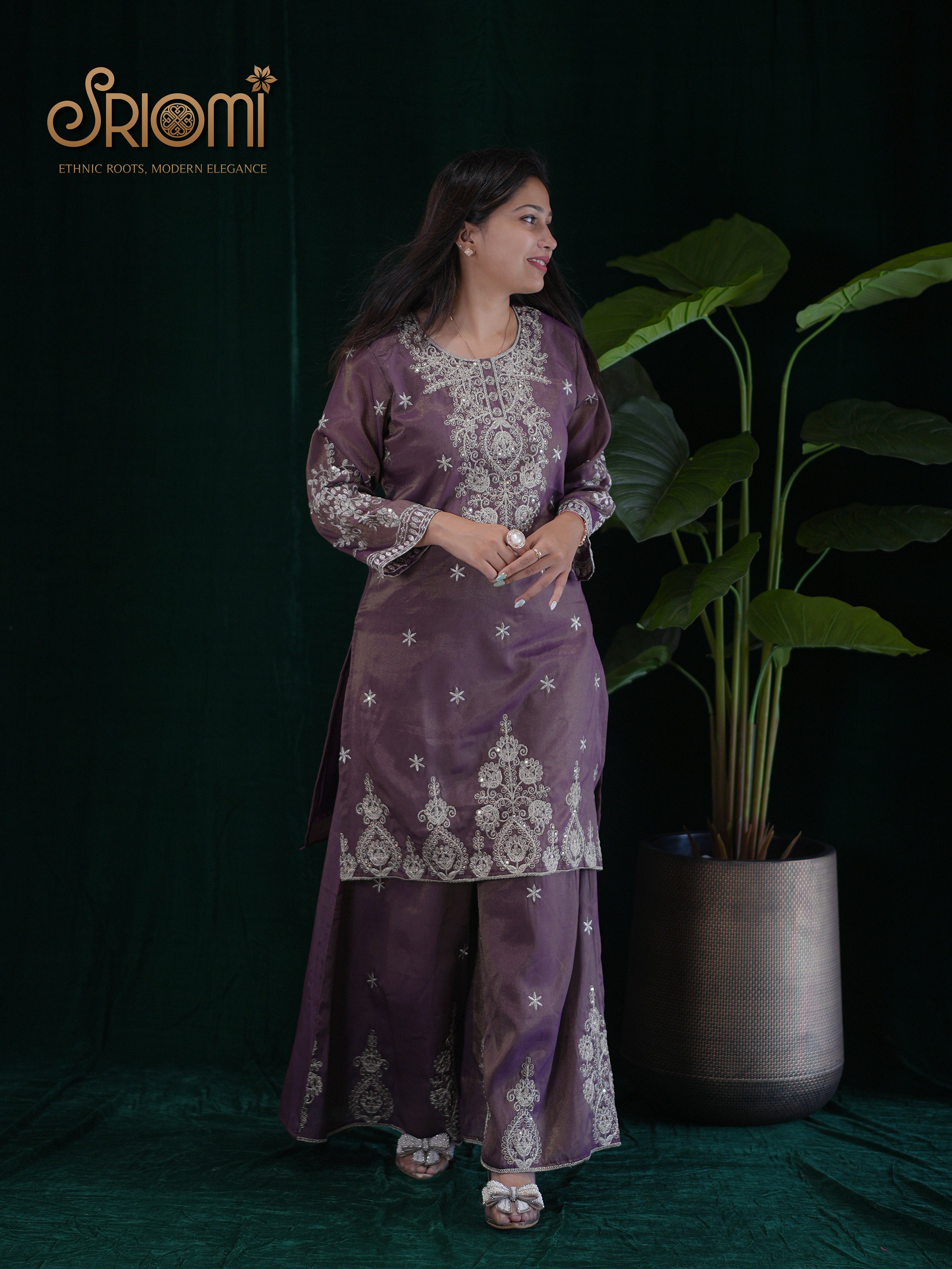 Kurta Palazzo Set with Dupatta