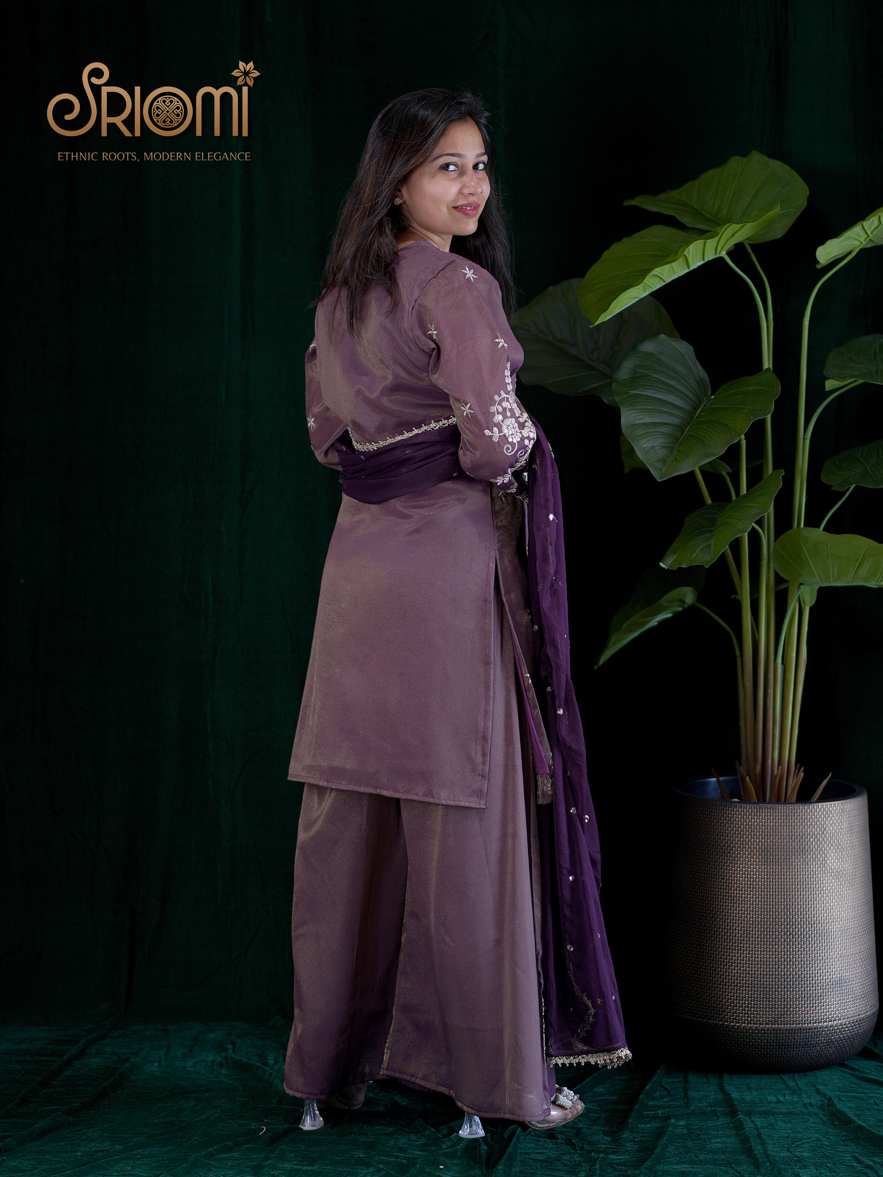 Kurta Palazzo Set with Dupatta