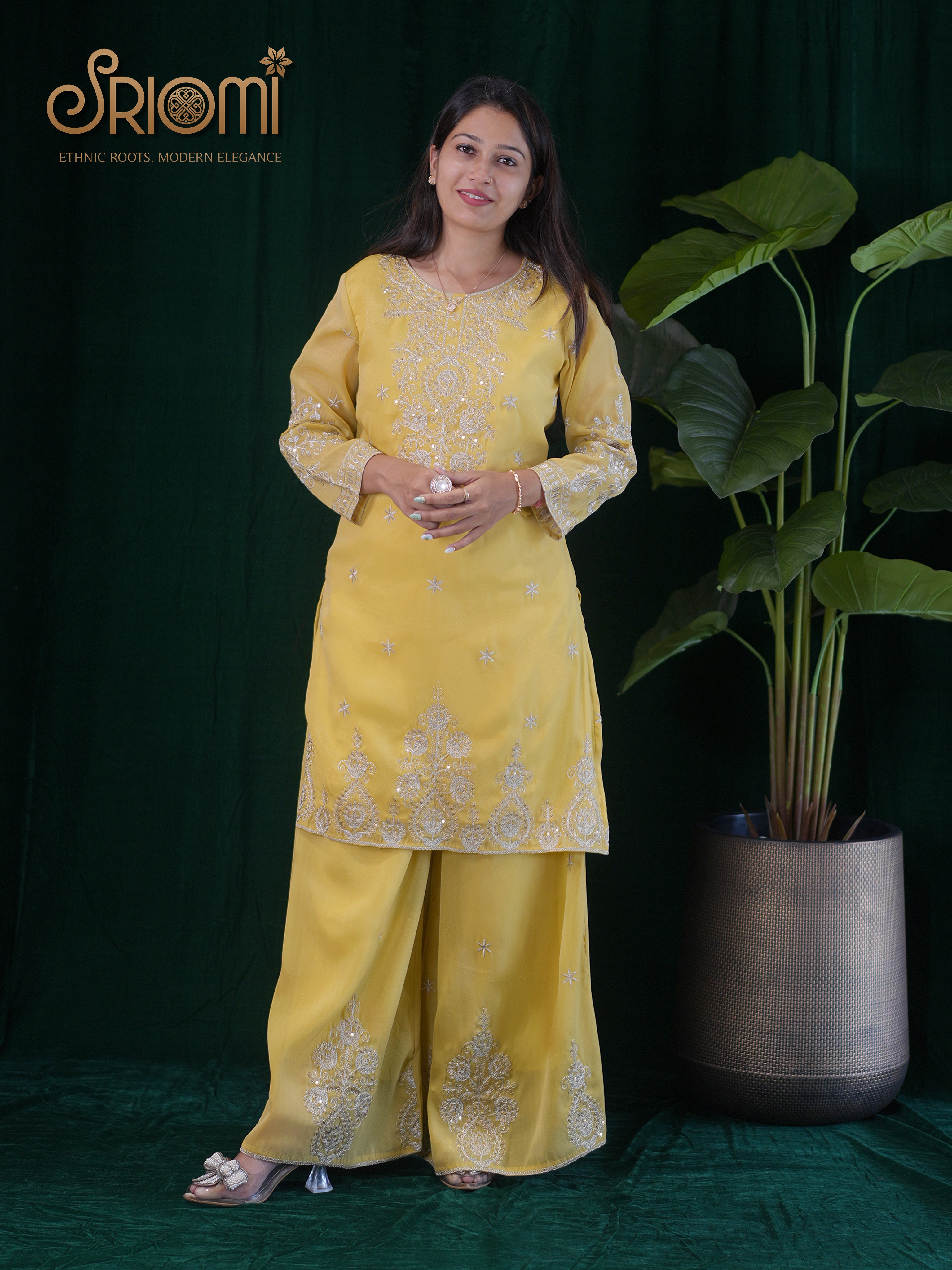 Kurta Palazzo Set with Dupatta