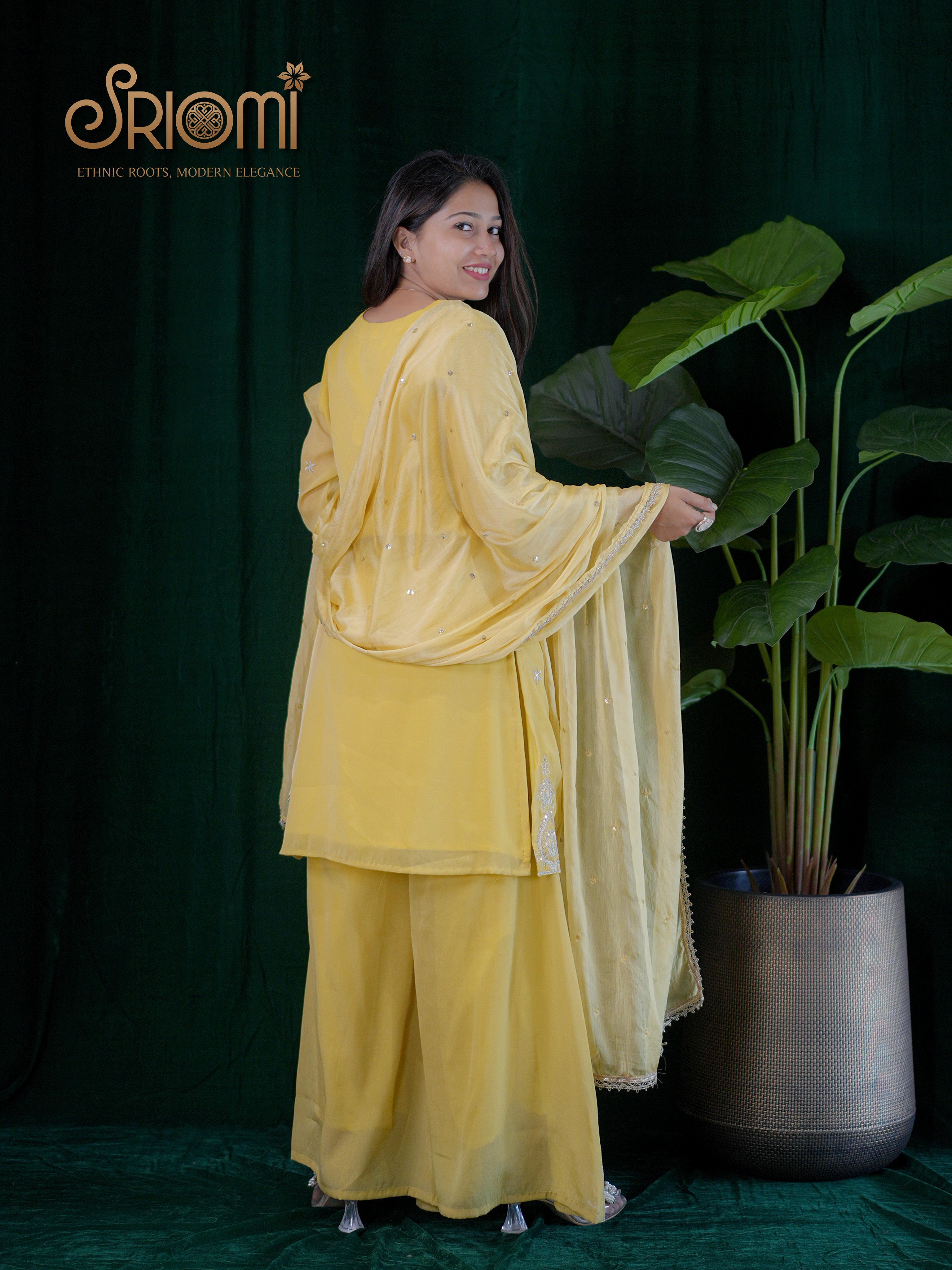 Kurta Palazzo Set with Dupatta