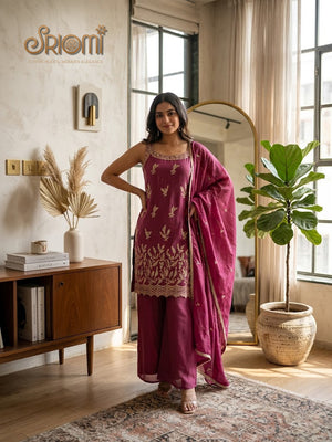 wedding wear salwar suit with sequence work,&nbsp;