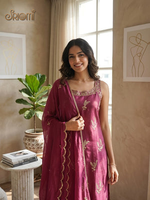 , festive embroidered palazzo suit,&nbsp;